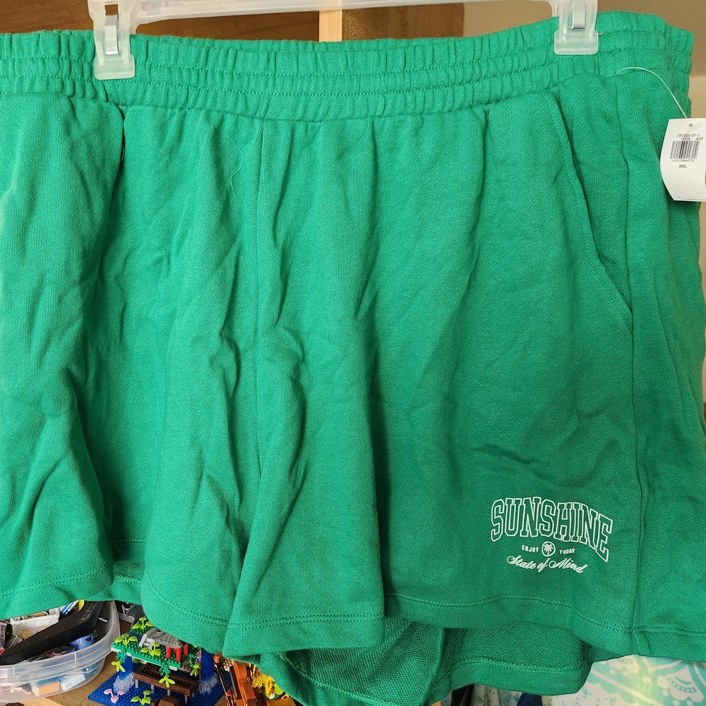 Women's Old Navy Green Terry Fabric Sweat Shorts XXL